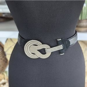 Vintage Bohemian Belt Small Adjustable Silvertone Buckle Hippie Festival Vibes